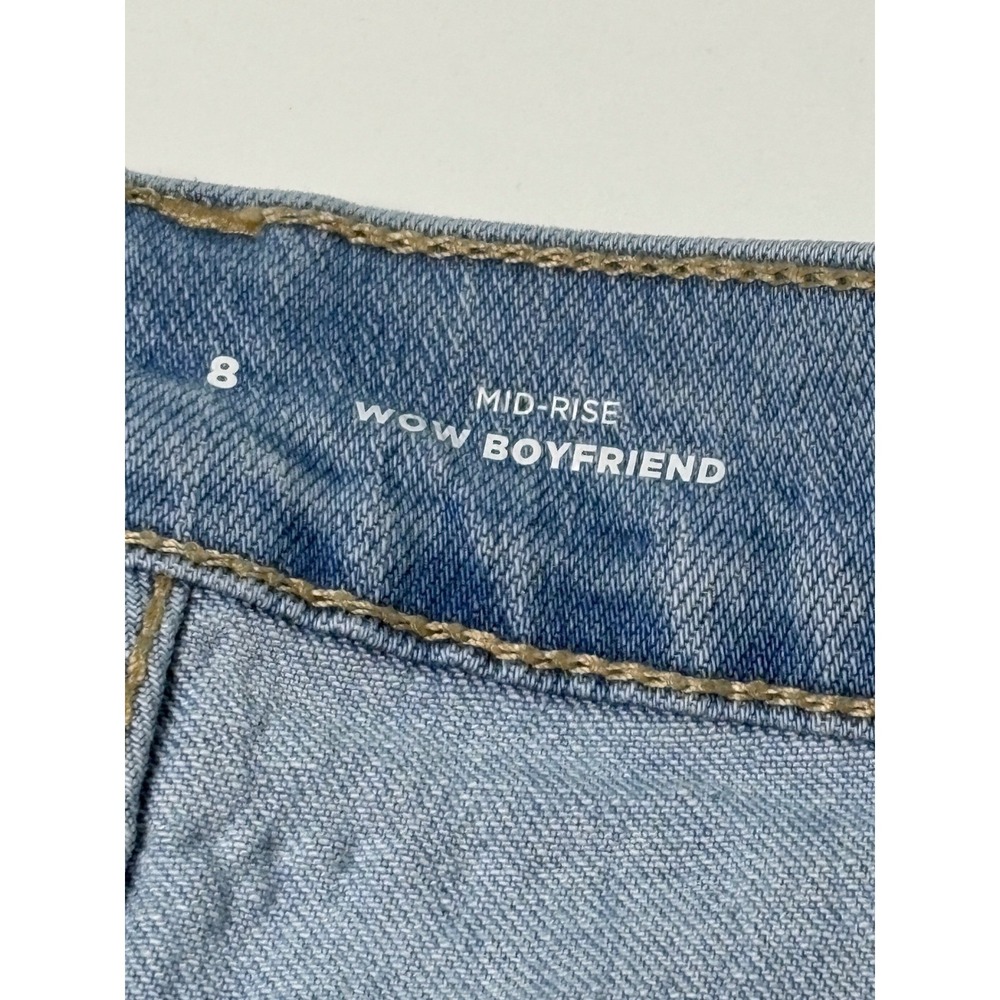 Old Navy 8 Wow Boyfriend Jeans Women Light Blue Excellent Mid-Rise Relaxed Fit - Picture 7 of 8